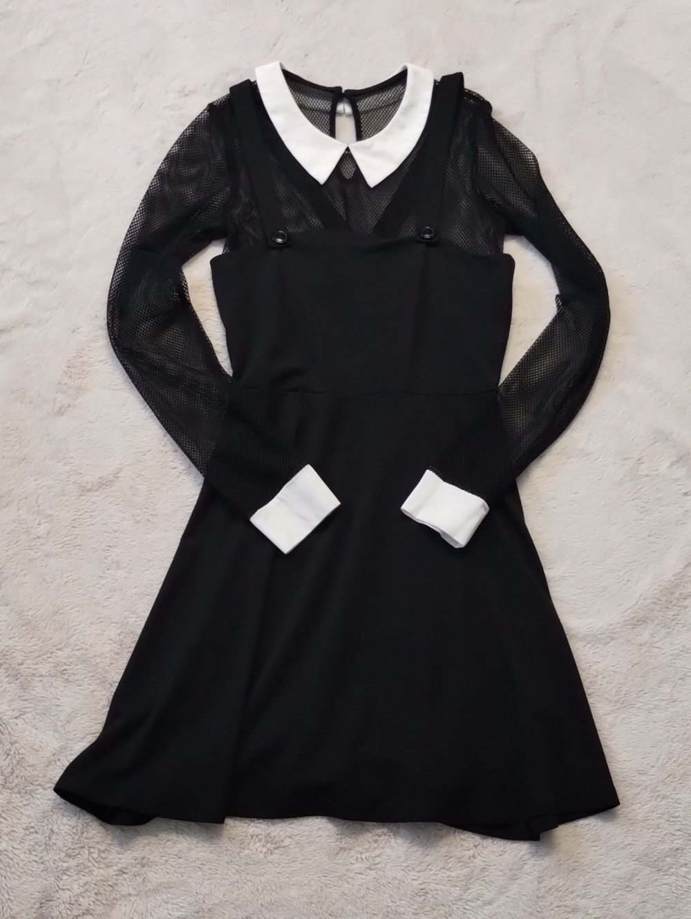 Jawbreaker Dress with White Collar and Cuffs